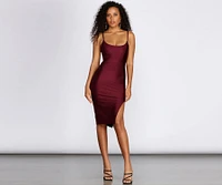 Criss Cross Scooped Midi Dress