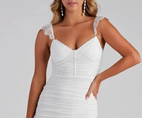 Take It Up A Notch Ruched Mini Dress