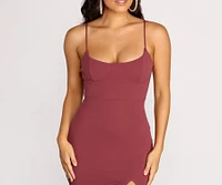 Get A Move On Crepe Midi Dress