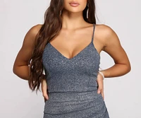 Rhine And Shine Glitter Mini Dress
