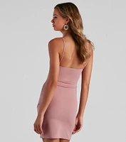 Wrapped Stylish Crepe Mini Dress
