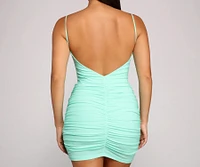 Can't Live Without Glam Ruched Mini Dress
