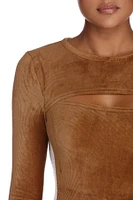 Warm Down Corduroy Mini Dress