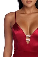 Dolled Up Satin Mini Dress