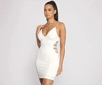 Fine Rhinestone Mini Dress