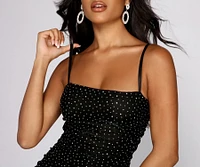 All Nighter Heat Stone Ruched Mini Dress
