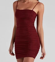 Level Up Ruched Mini Dress
