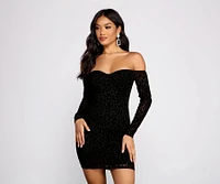 Flocked Velvet Leopard Print Bodycon