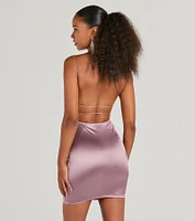 Sleek and Stunning Satin Mini Dress
