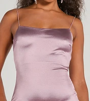 Sleek and Stunning Satin Mini Dress