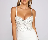 Reign Glamour Beaded Mini Dress