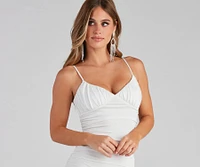 Stunning Glam Ruched Mini Dress