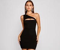 Iconic Glam One-Shoulder Mini Dress