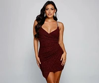 Dazzle And Glow Glitter Rhinestone Mini Dress