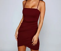 Wrapped Stylish Crepe Mini Dress
