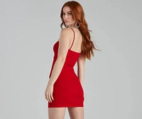 The Club Square Neck Cutout Dress
