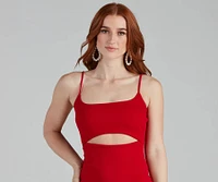 The Club Square Neck Cutout Dress