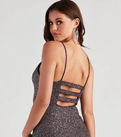 Shine On Glitter Mini Dress