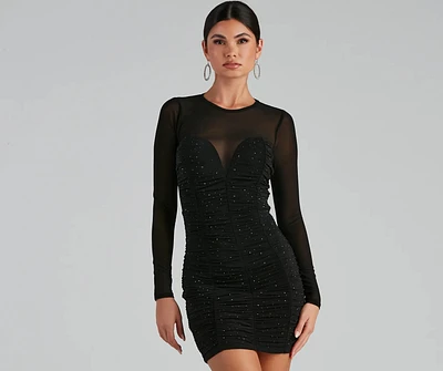 Moment To Sparkle Mesh Mini Dress