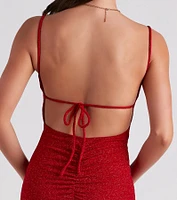 Pop The Glitter Tie-Back Dress