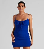 Stunning Silhouette Mesh Mini Dress
