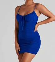 Stunning Silhouette Mesh Mini Dress