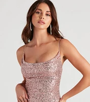 Glitzy Babe Sequin Mini Dress