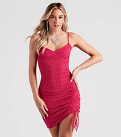 Catch This Glow Glitter Mini Dress
