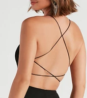 Night Vibes Crepe Strappy Dress