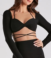 Chic Allure Strappy Waist Mini Dress