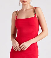 Totally Your Vibe Chain Strap Mini Dress
