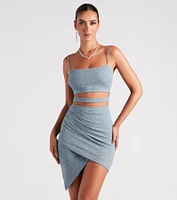 Glowing Night Glitter Cutout Dress