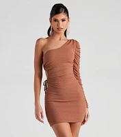 Arm Candy One Shoulder Mini Dress