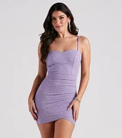 Let It Glitz Glitter Sweetheart Mini Dress