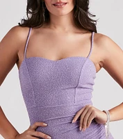 Let It Glitz Glitter Sweetheart Mini Dress