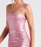 Groovy Gal Metallic Mini Dress