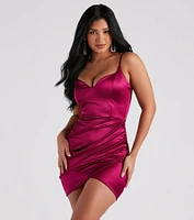 Love To Dance Satin Short Dress