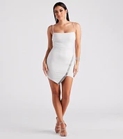 All Night Glamour Rhinestone Glitter Mini Dress