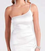 Chic Silhouette Satin Bodycon Mini Dress