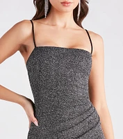Key To Sparkle Glitter Mini Dress