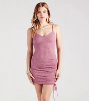 Catch This Glow Glitter Mini Dress