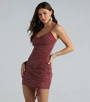 Catch This Glow Glitter Mini Dress