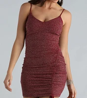 Catch This Glow Glitter Mini Dress