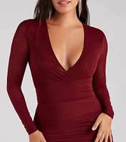 Date Night Ready Ruched Mini Dress