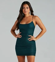 Gorgeous Glam Glitter Mesh Mini Dress
