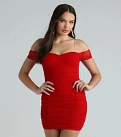 Heart For Bling Rhinestone Strap Mini Dress
