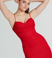 Season To Shimmer Glitter Strappy Mini Dress