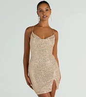 Glitzy Babe Sequin Mini Dress