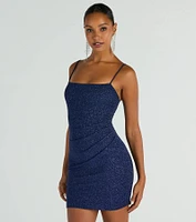 Key To Sparkle Glitter Mini Dress
