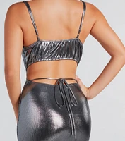 Major Showstopper Metallic Bodycon Mini Dress